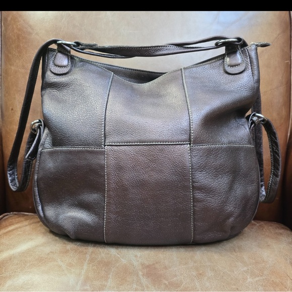 Norm Thompson Convertible Metallic Bronze Copper Leather Bag Backpack main image 7